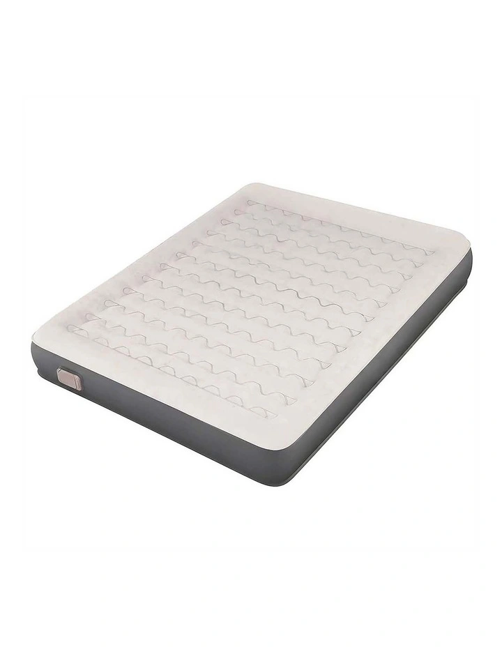 DreamZ Inflatable Mattress TPU Air Bed with Pillow Pump Camping Double Grey image 1