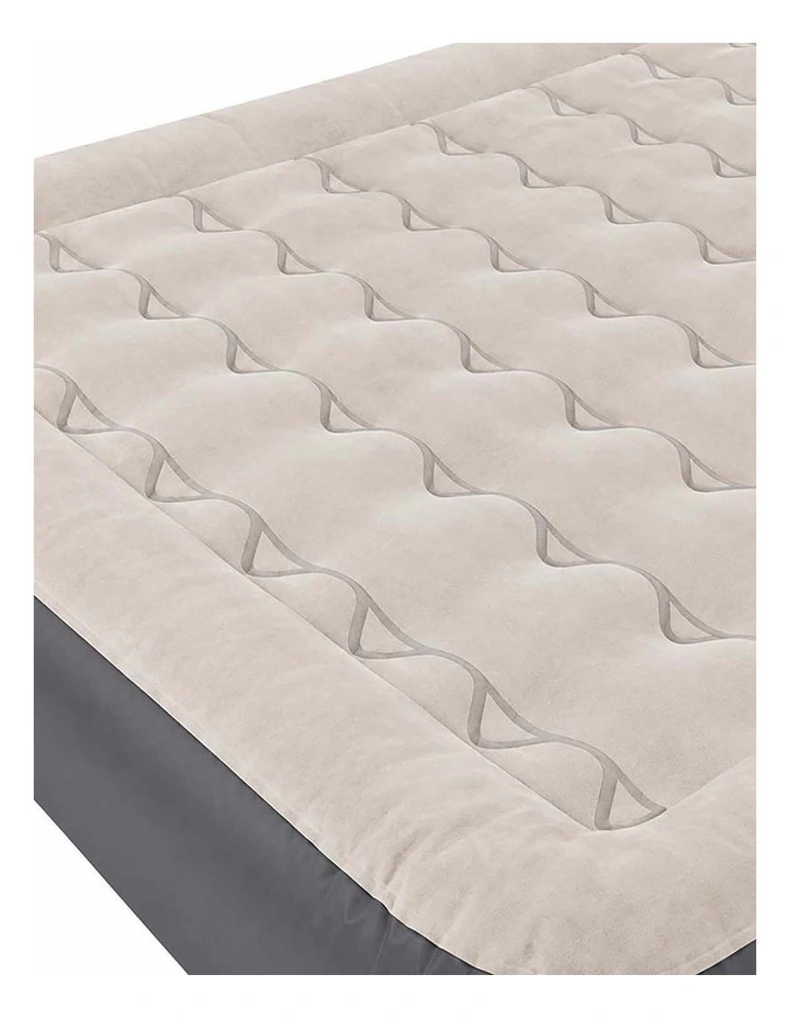 DreamZ Inflatable Mattress TPU Air Bed with Pillow Pump Camping Double Grey image 3