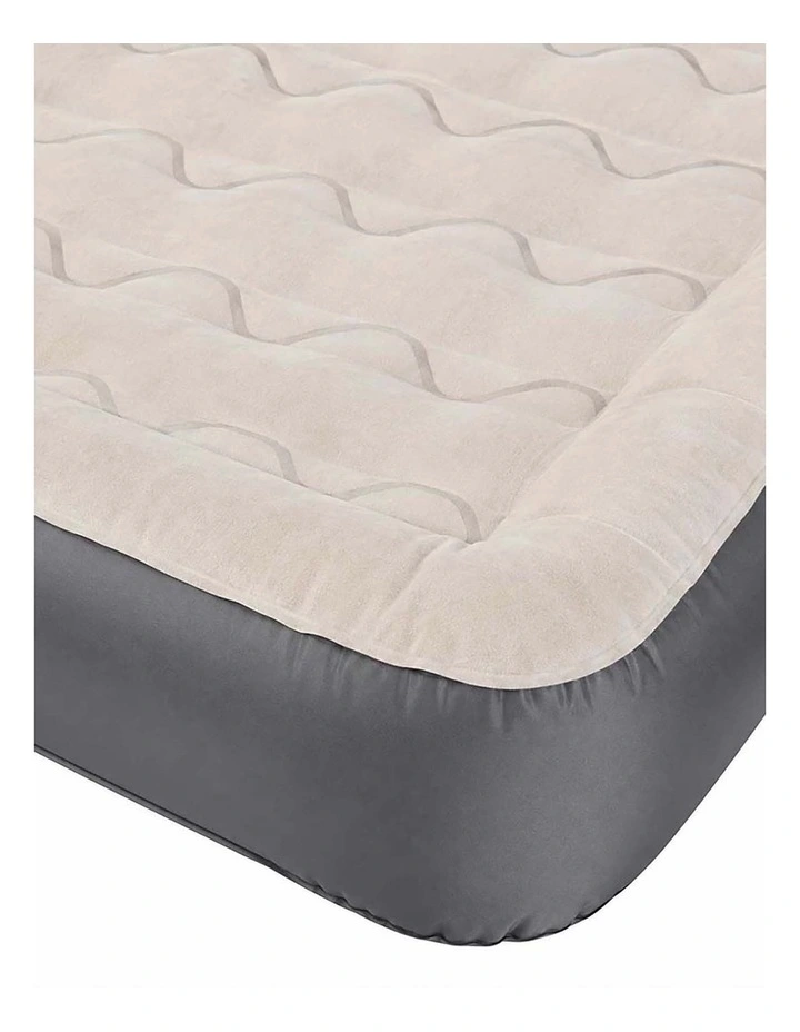 DreamZ Inflatable Mattress TPU Air Bed with Pillow Pump Camping Double Grey image 5