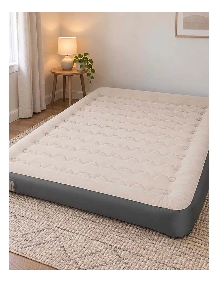 DreamZ Inflatable Mattress TPU Air Bed with Pillow Pump Camping Double Grey image 6