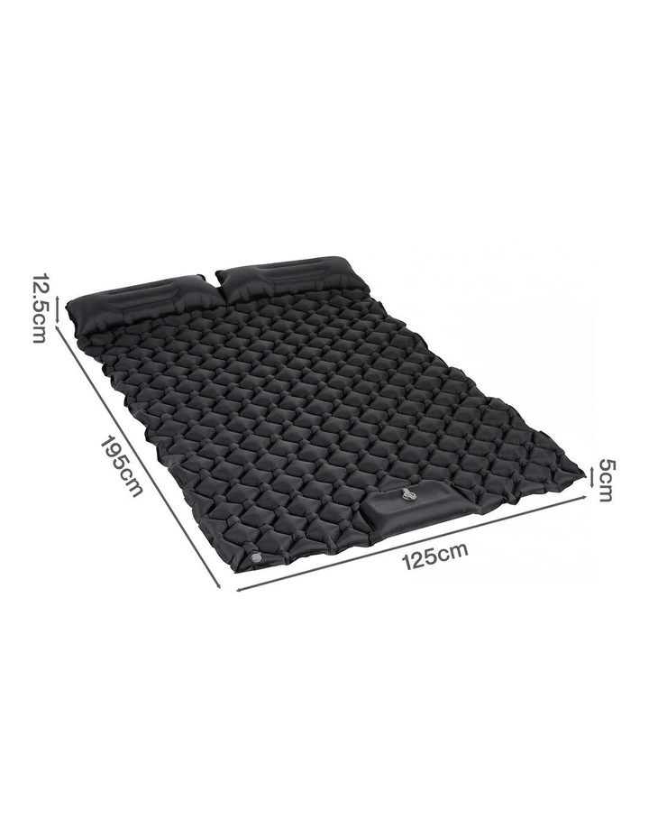 DreamZ Camping Mattress Sleeping Pad Inflation 40D Nylon TPU Camping Black image 2