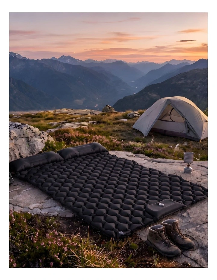 DreamZ Camping Mattress Sleeping Pad Inflation 40D Nylon TPU Camping Black image 6