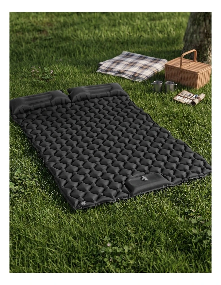 DreamZ Camping Mattress Sleeping Pad Inflation 40D Nylon TPU Camping Black image 7