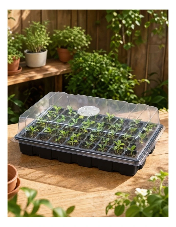 Toque Seedling Tray 5 Pack Starter Kit With Vented Dome For Greenhouse Black image 6