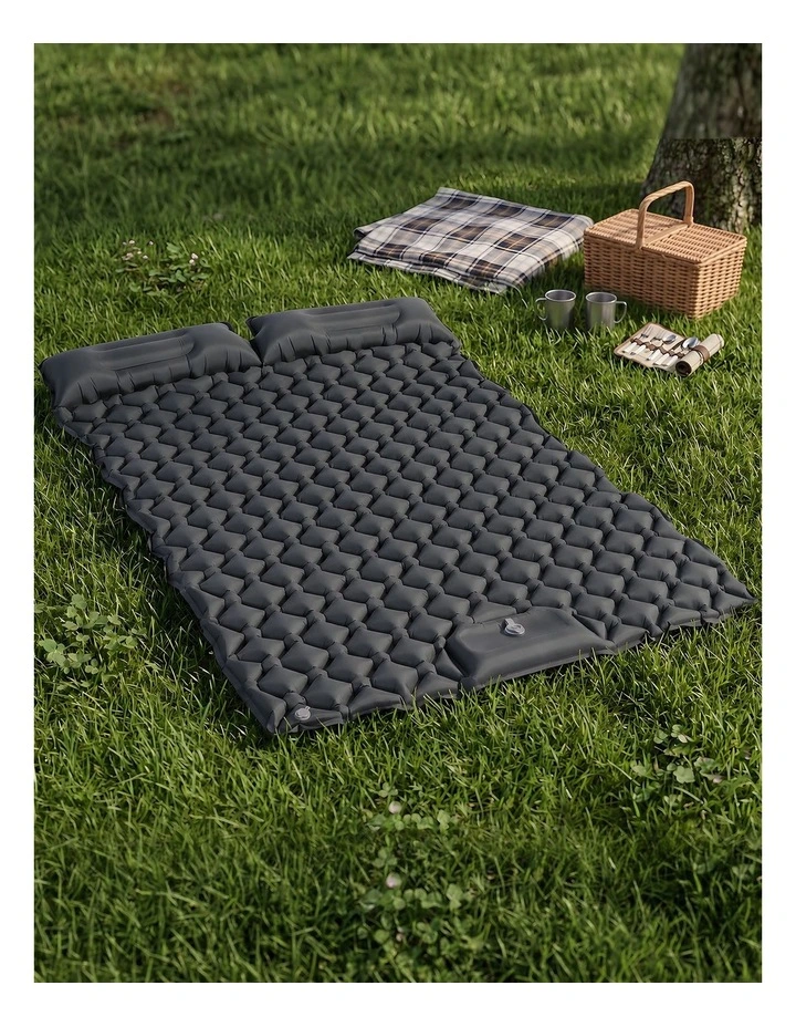 DreamZ Camping Mattress Sleeping Pad Inflation 40D Nylon TPU Camping Grey image 7