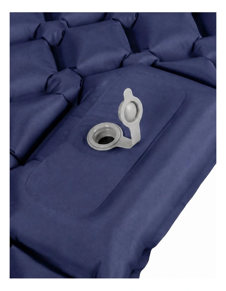 DreamZ Camping Mattress Sleeping Pad Inflation 40D Nylon TPU Camping Blue image 5