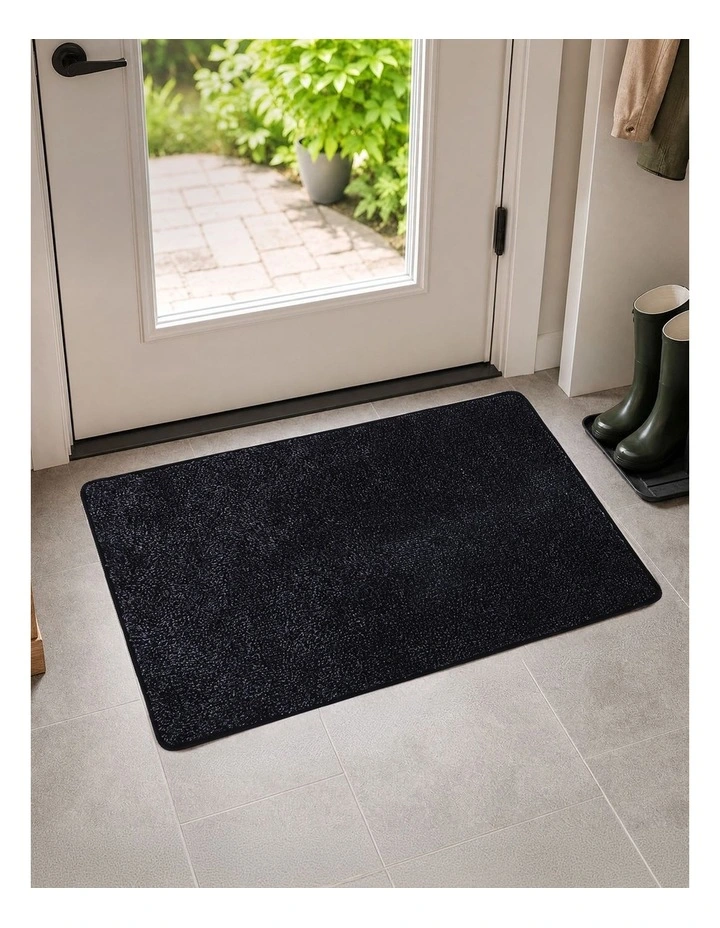 Marlow Door Mat Indoor 80x50cm Non Slip Washable Rug For Front Coal Grey image 6