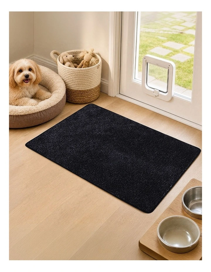 Marlow Door Mat Indoor 80x50cm Non Slip Washable Rug For Front Coal Grey image 7