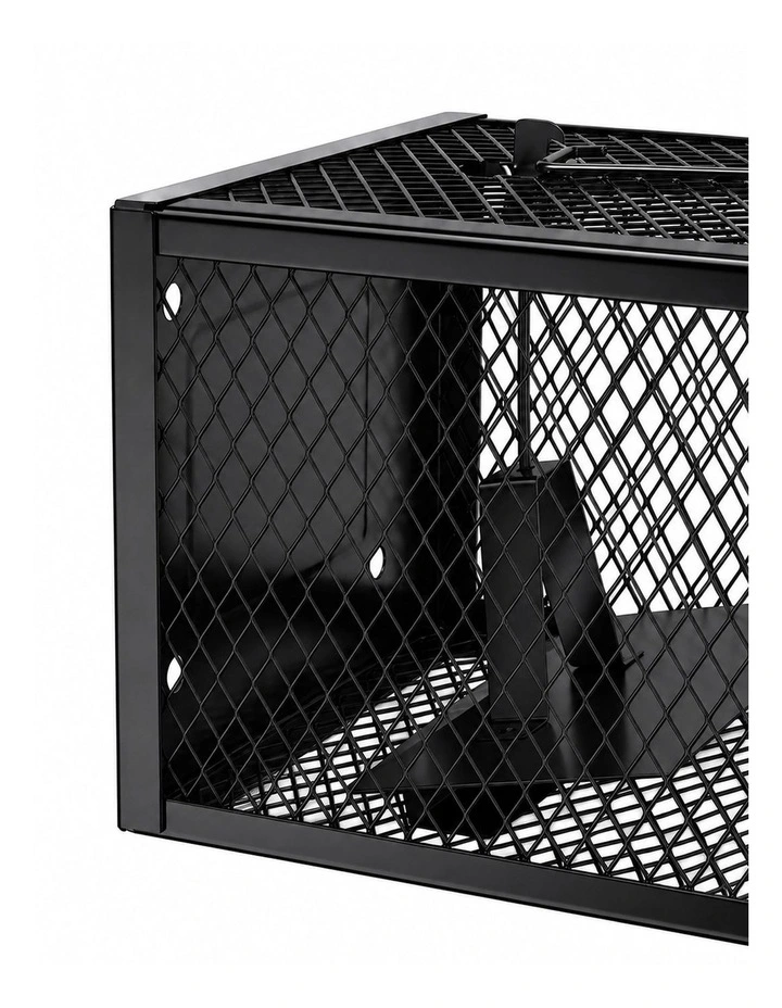 Toque Mouse Trap Humane Live Catch Rat Cage Reusable Zinc Iron Garage Black 2pc image 3