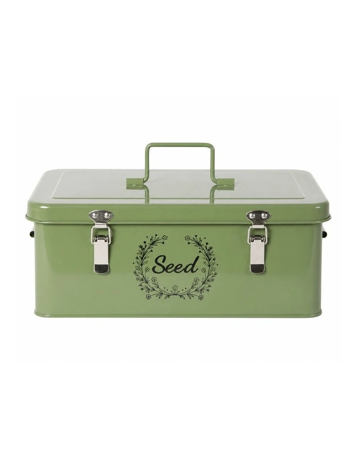 Do Not Store Boxes Sign Toque TOQUE Seed Storage Box 4-Compartment Organiser Metal Seed Box ...