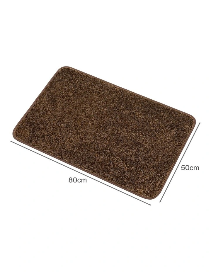 Marlow Door Mat Non Slip Absorbent Washable Pet Friendly for Entrance Brown image 2