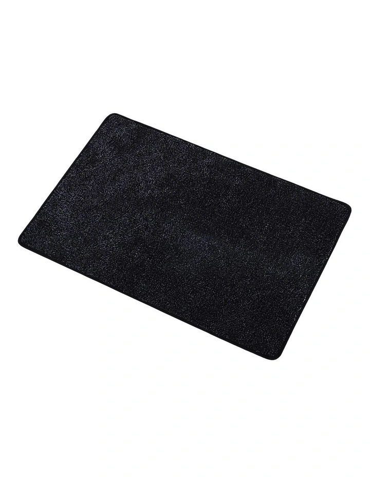 Marlow Door Mat Indoor 90x60cm Non Slip Washable Rug For Front Coal Grey image 1