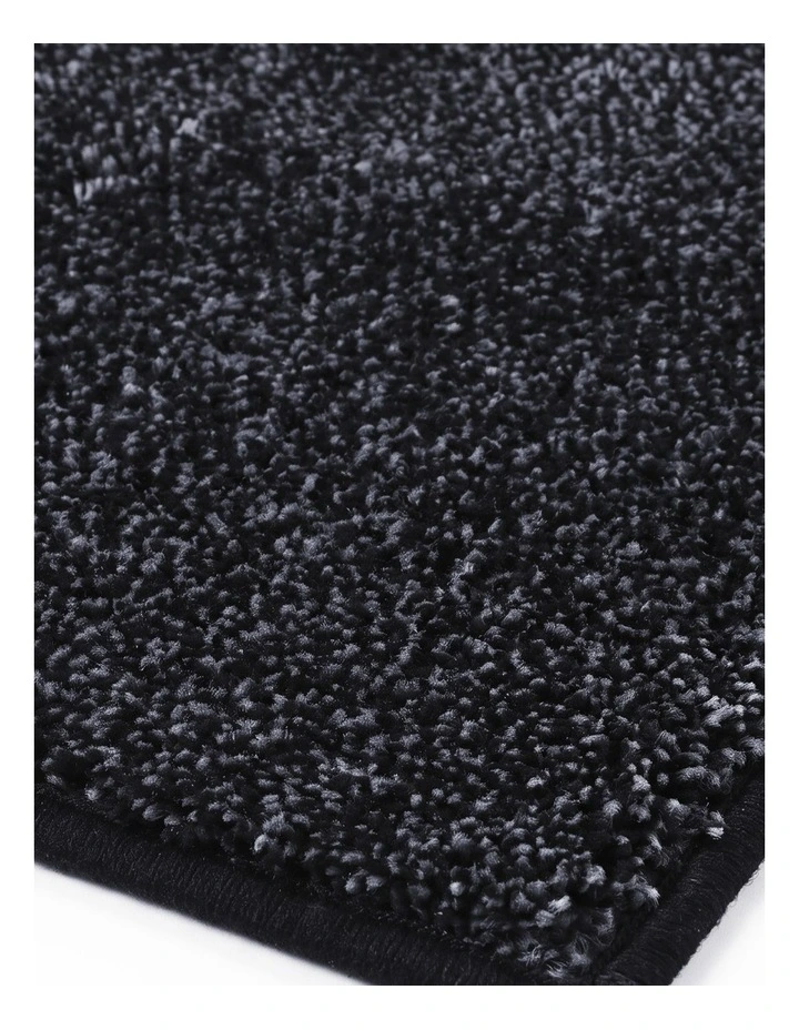 Marlow Door Mat Indoor 90x60cm Non Slip Washable Rug For Front Coal Grey image 5