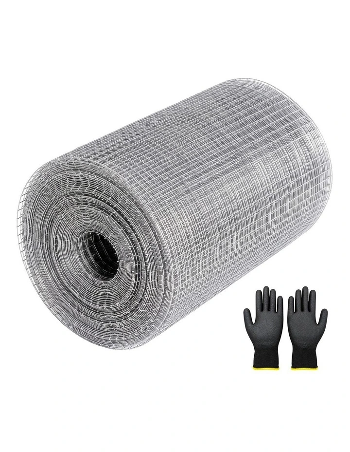 Lambu Rat Mesh Galvanized Steel 6mm 12mx20cm Roll Garden Pest Control Silver image 1