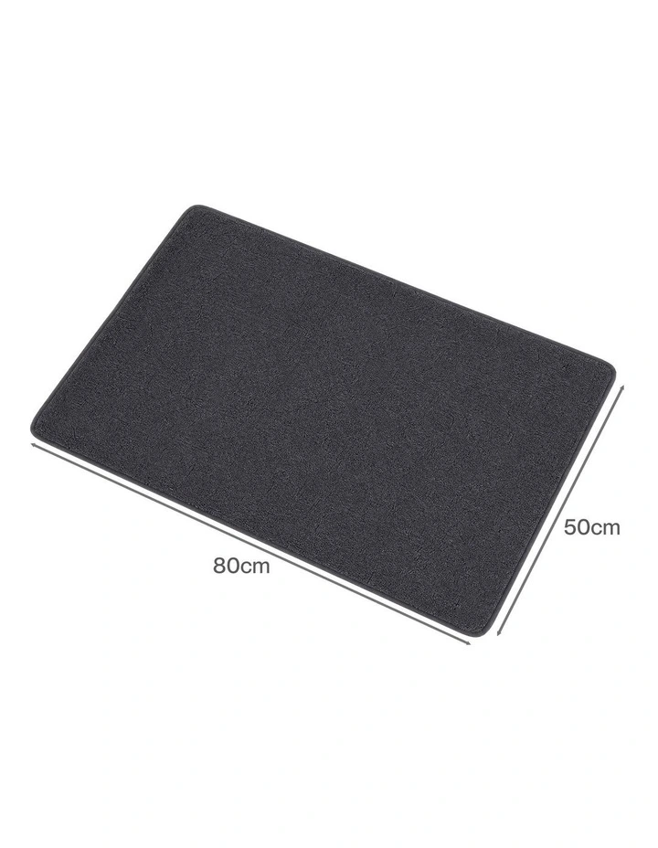 Marlow Door Mat Non Slip Absorbent Washable Pet Friendly for Entrance Grey image 2
