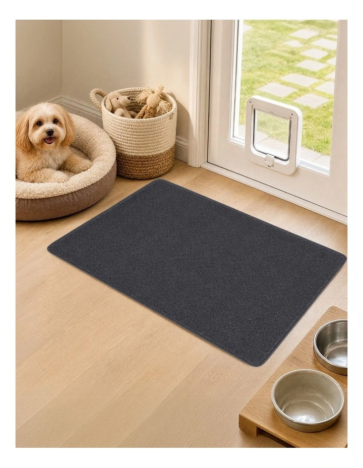 Marlow Door Mat Non Slip Absorbent Washable Pet Friendly for Entrance Grey image 7