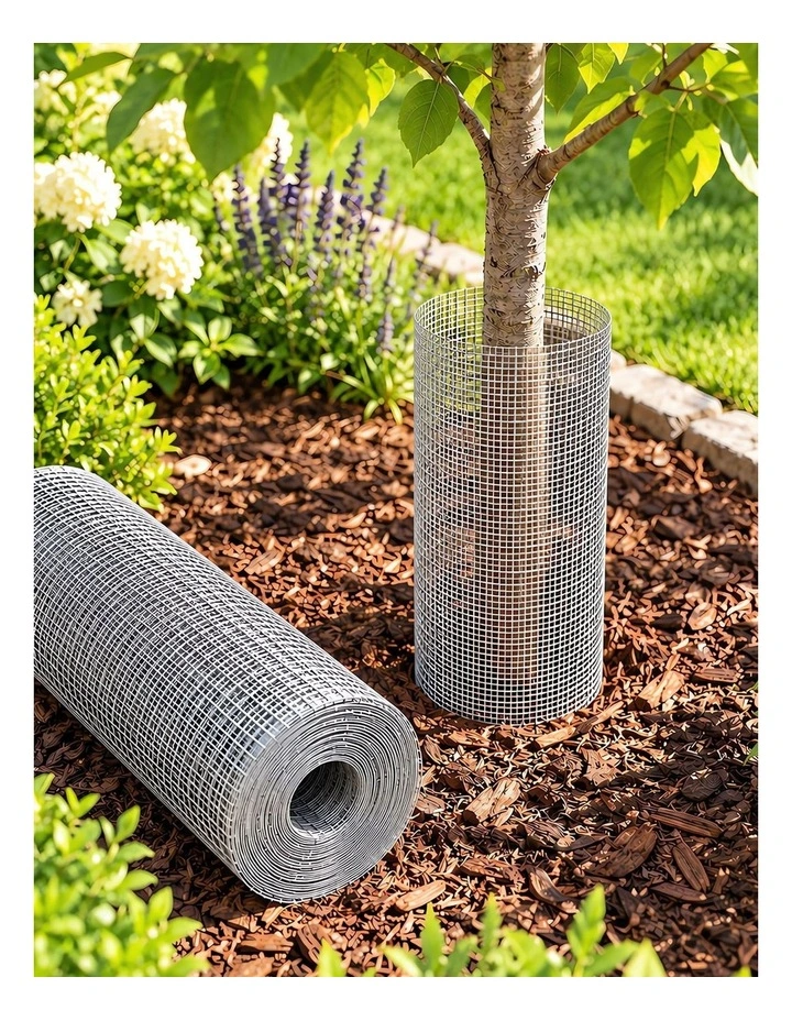 Lambu Rat Mesh Galvanized Steel 6mm 12mx40cm Roll Garden Pest Control Silver image 6