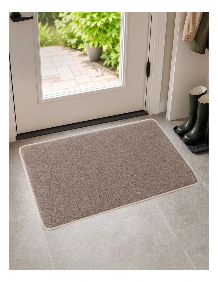 Marlow Door Mat Non Slip Absorbent Washable Pet Friendly for Entrance Beige image 6