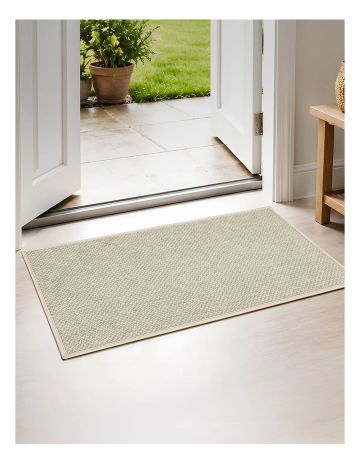 Marlow Front Door Mat 76x43cm Non Slip Dirt Trapping Rug for Entrance Brown image 6