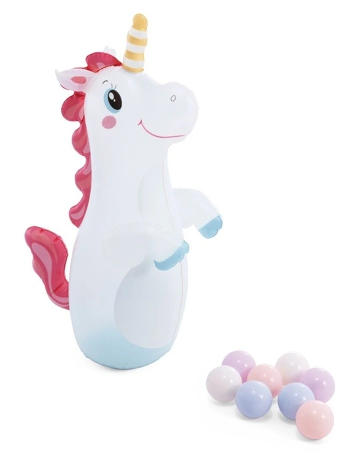 Intex Kids Unicorn Castle Water Play Centre Inflatable Pool Multicolour 2y image 3