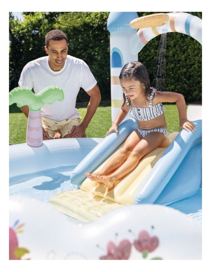 Intex Kids Unicorn Castle Water Play Centre Inflatable Pool Multicolour 2y image 5