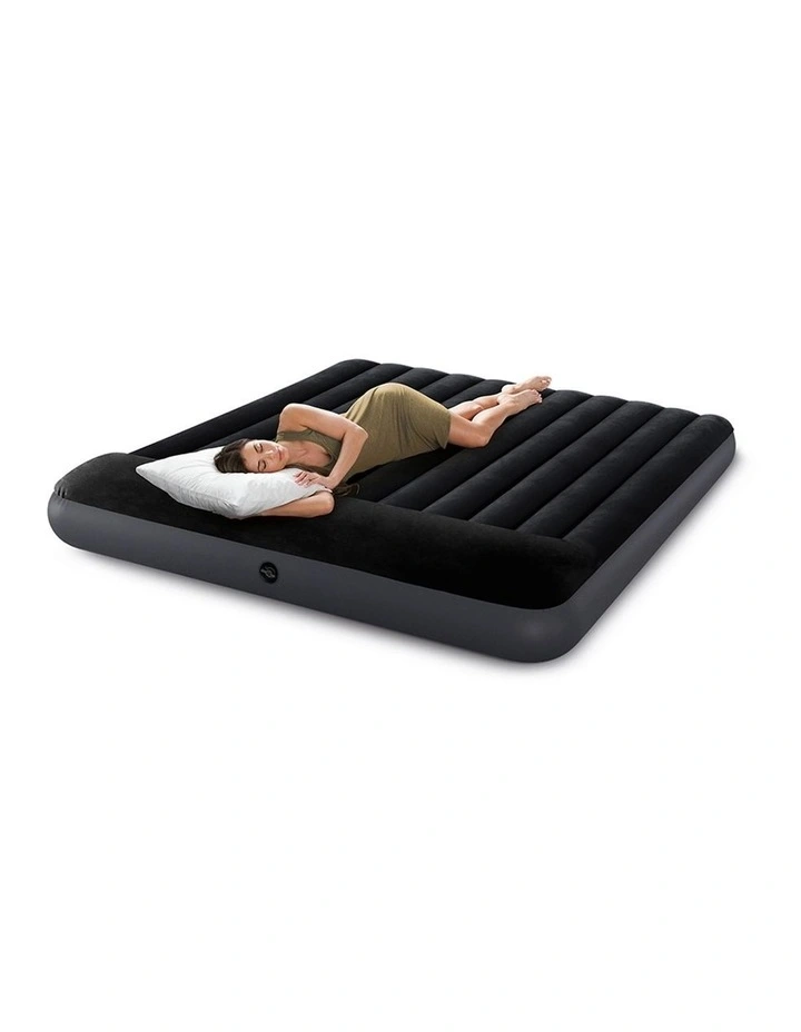 Intex King Dura-Beam Classic Pillow Rest Inflatable Airbed Black Velvet image 2