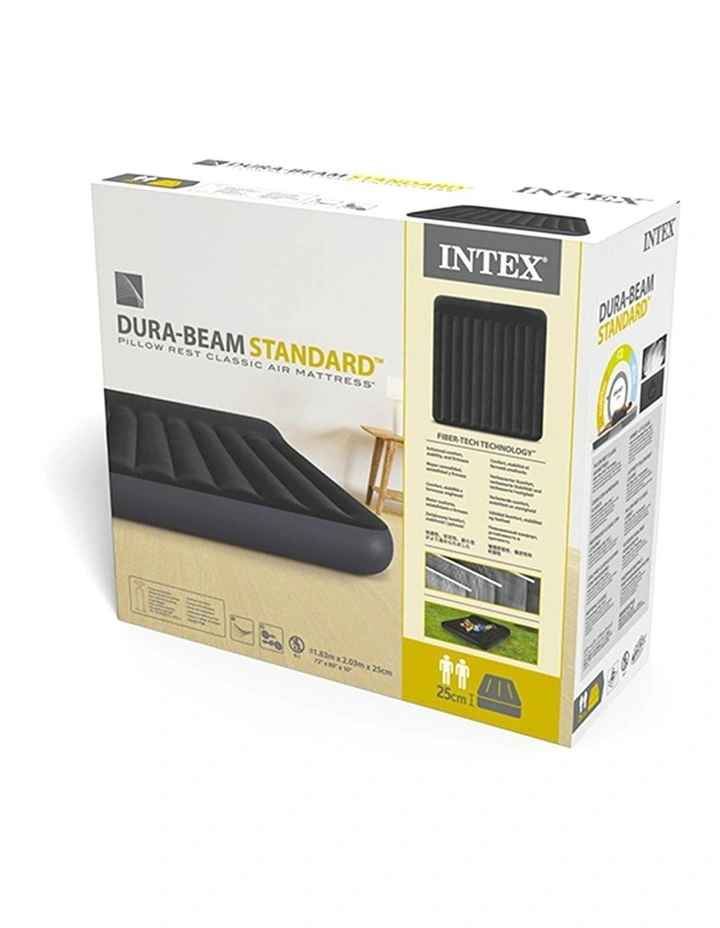 Intex King Dura-Beam Classic Pillow Rest Inflatable Airbed Black Velvet image 4