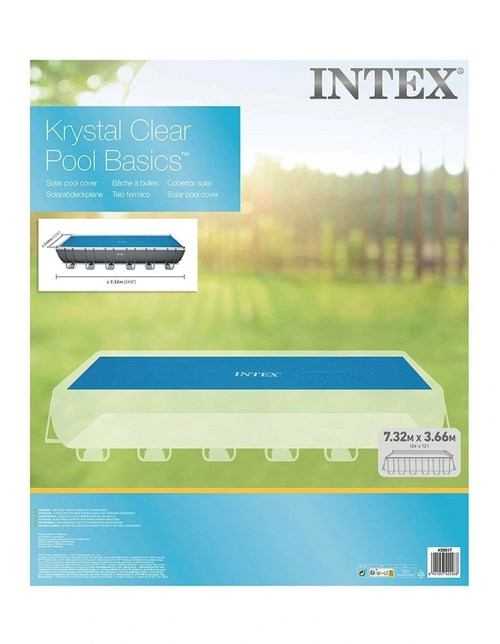Intex Above Ground Solar Outdoor Pool Cover 7.32M X 3.66M Efficient Heating image 4