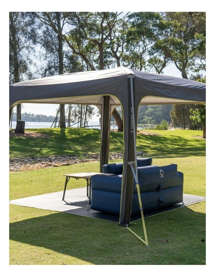 Quest Outdoors Air Inflatable Sofa 1 Seater Camping Furniture Blue image 4