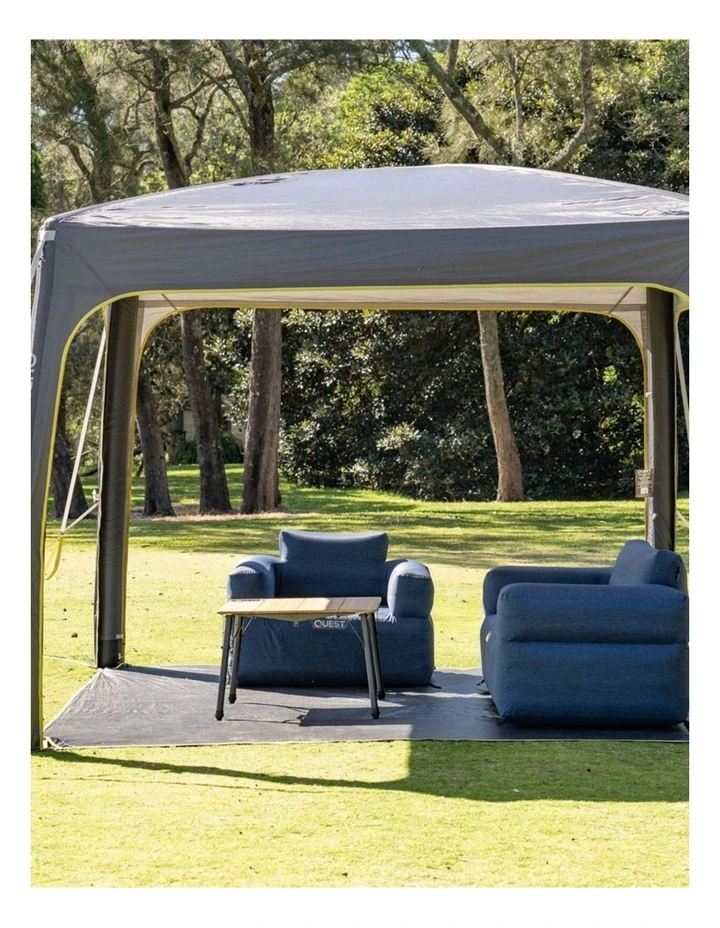 Quest Outdoors Air Inflatable Sofa 1 Seater Camping Furniture Blue image 5