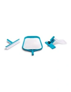 3pc Intex Basic Cleaning Kit Leaf Skimmer Wall Brush Vacuum Head
