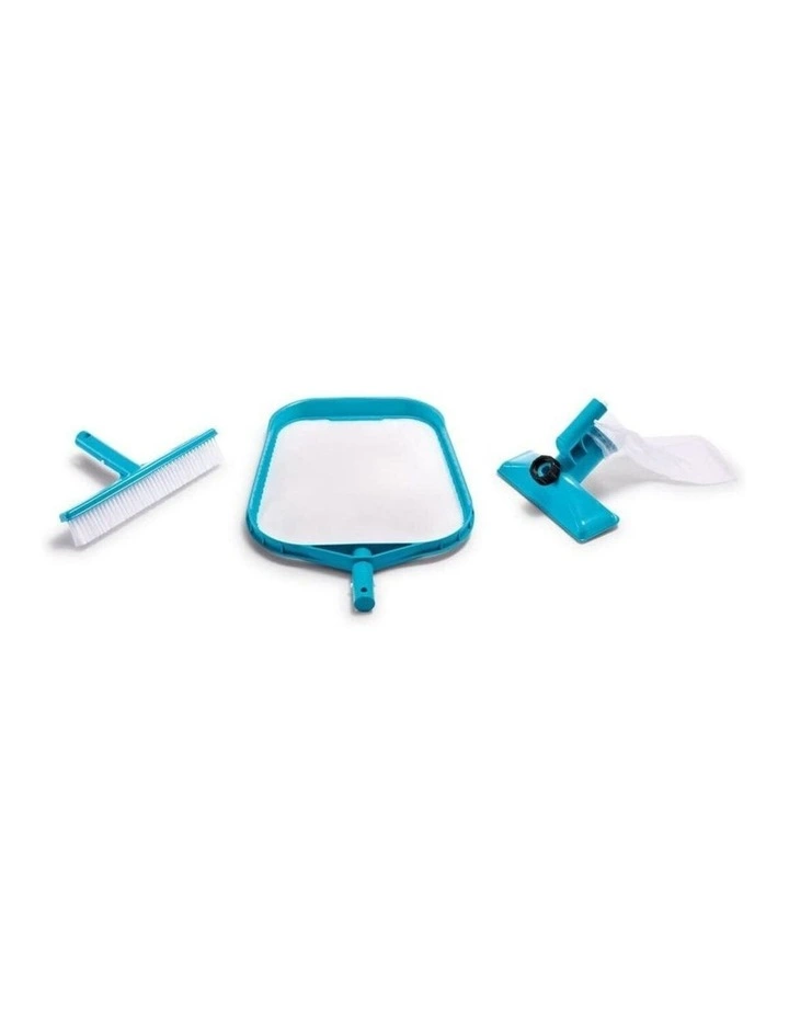 3pc Intex Basic Cleaning Kit Leaf Skimmer Wall Brush Vacuum Head image 1
