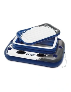 Intex Mega Chill 2 Inflatable Pool Float With Removable Ice Chest And 6 Cup Holders