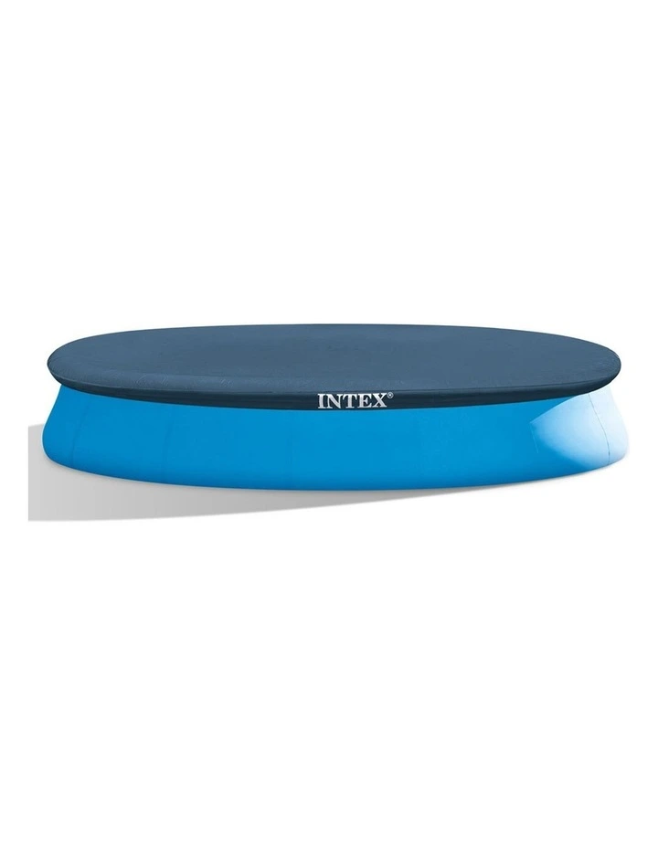 Intex Easy Set Cover UV Resistant Blue With Rope Ties Drain Holes 15ft image 1