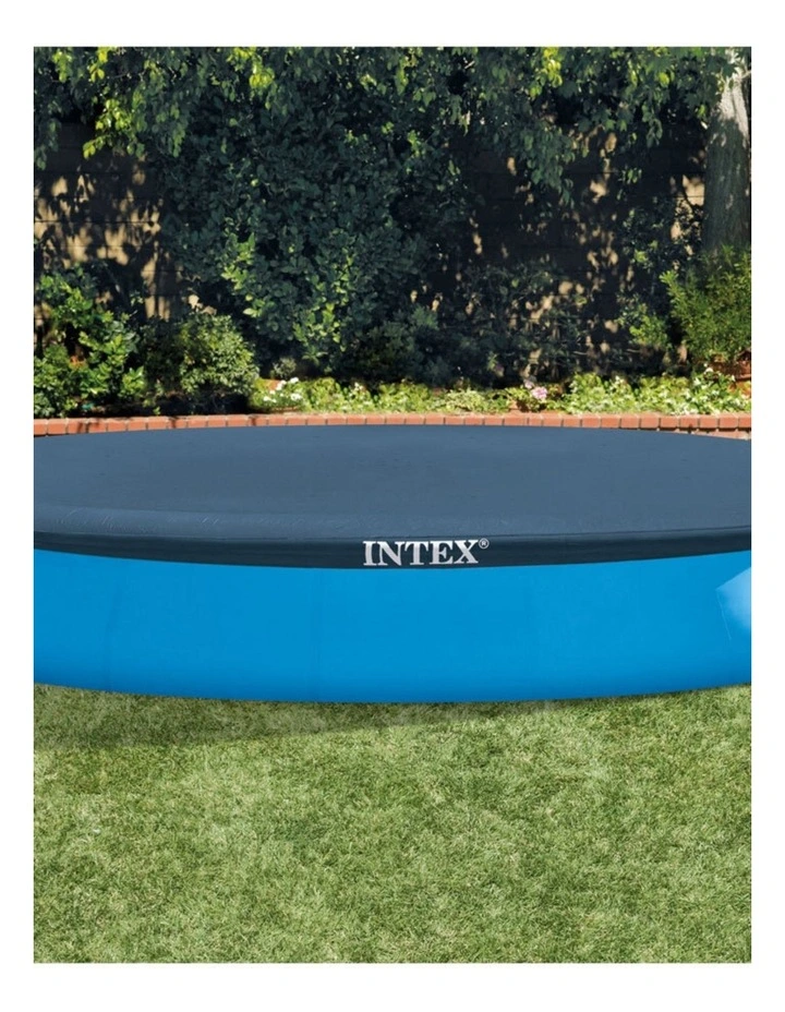 Intex Easy Set Cover UV Resistant Blue With Rope Ties Drain Holes 15ft image 2