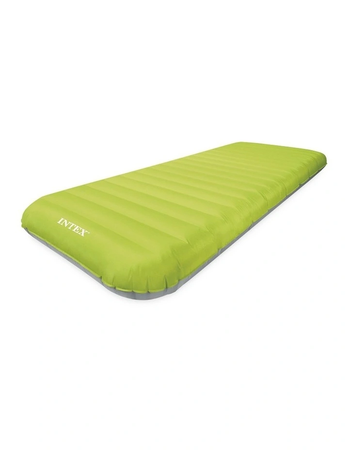 Intex TPU Dura-Beam Camping Mat Green With USB150 Pump Outdoor Use image 1