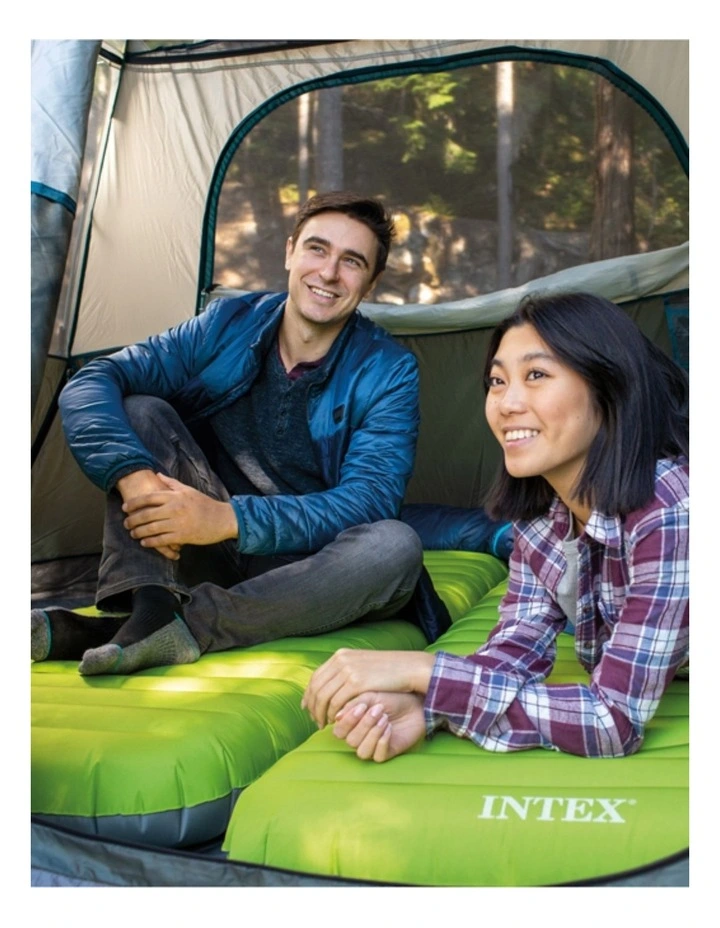 Intex TPU Dura-Beam Camping Mat Green With USB150 Pump Outdoor Use image 6