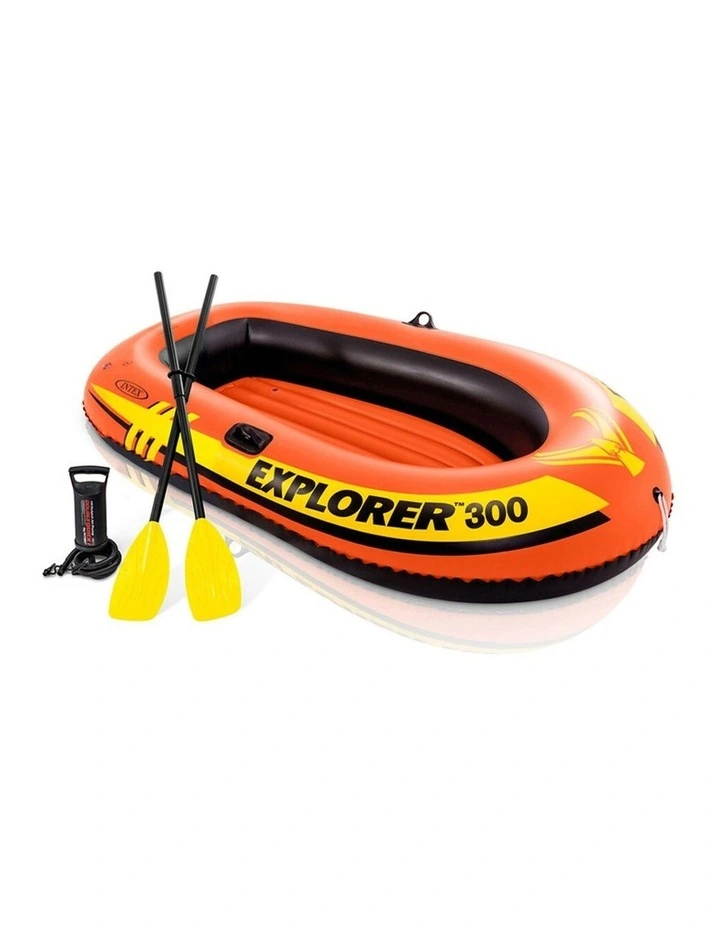 Intex Explorer 300 Inflatable Boat Set Pool Float Toy For Ages 6 image 1