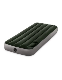 Intex Jr Single DuraBeam Downy Airbed With Built-In Foot Pump 76cm