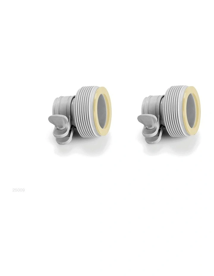 2PK Intex Krystal Clear Adapter B For Swimming Pool Hose Grey Easy Use image 1