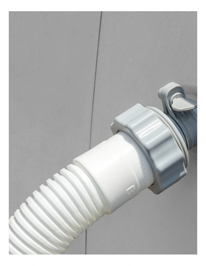 2PK Intex Krystal Clear Adapter B For Swimming Pool Hose Grey Easy Use image 2