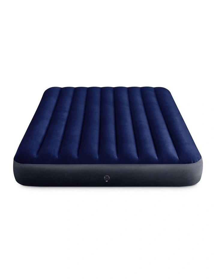 Intex Dura Beam Queen Downy Airbed Blue Plush Top Fiber-Tech Construction image 3