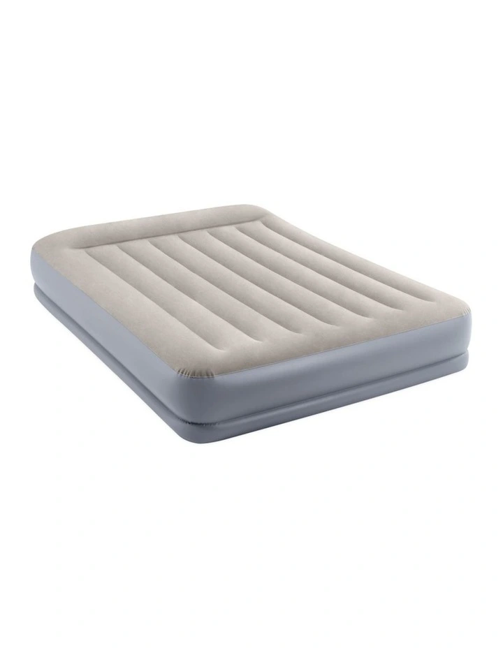 Intex Queen Pillow Rest Mid-Rise Airbed With Fiber-Tech Support image 1