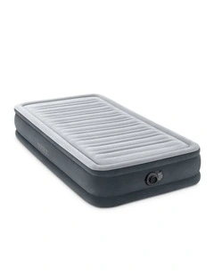 Intex Twin Dura-Beam Comfort-Plush Airbed With Fiber-Tech And Built-In Pump