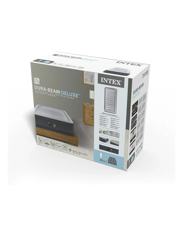 Intex Twin Dura-Beam Comfort-Plush Airbed With Fiber-Tech And Built-In Pump image 4