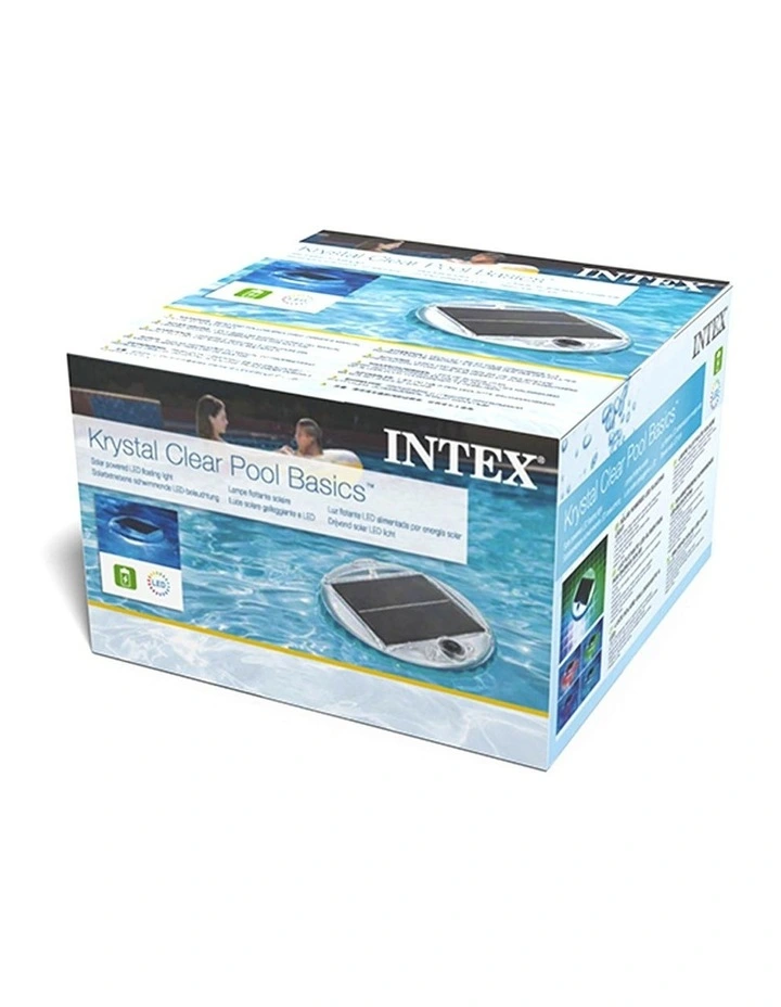 Intex Solar Powered LED Floating Light Above Ground Pool White & Colour Changing image 2