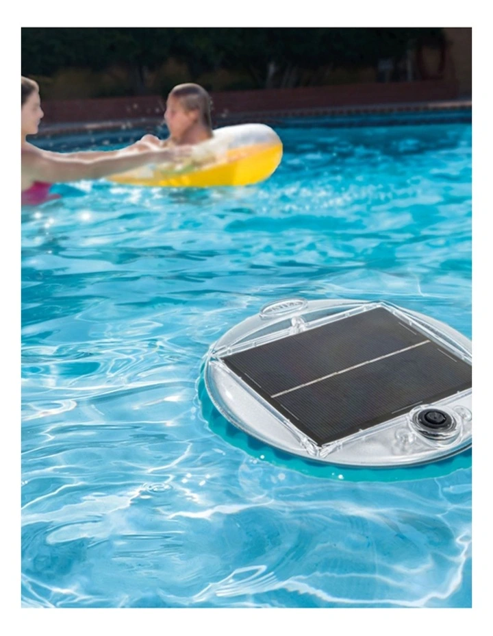 Intex Solar Powered LED Floating Light Above Ground Pool White & Colour Changing image 3