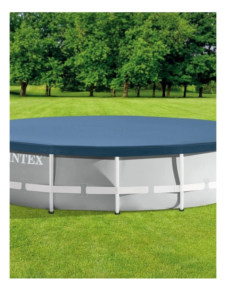 Intex Round Above Ground Outdoor Pool Cover With Rope Tie Drain Holes 4.75mx25cm image 2