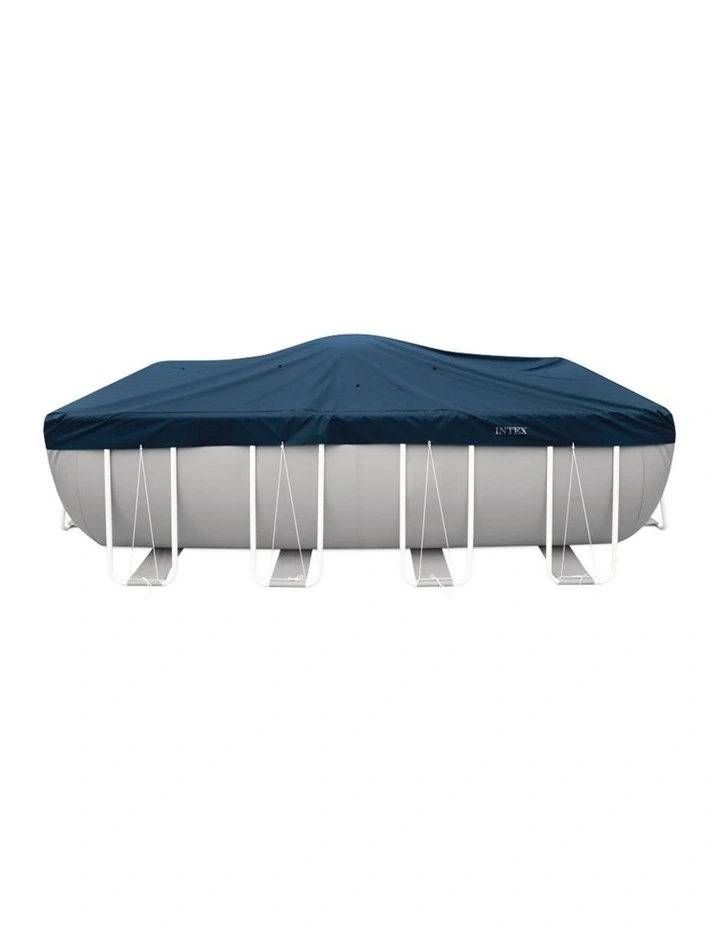 Intex Rectangular All-Season Deluxe Pool Cover Blue UV Resistant 4x2m image 4