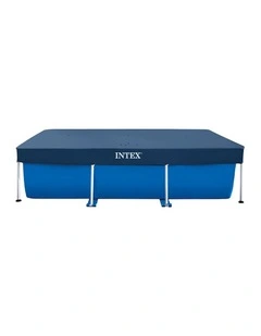 Intex Pool Cover Rectangle Blue With Rope Ties Drain Holes 2.6mx1.6m
